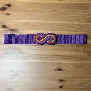 80’s Vintage rainbow infinity belt - 17 in